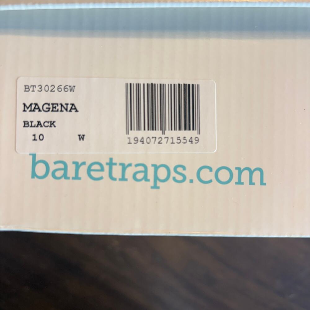 Baretraps Magena Boots 10 NWT Black Ankle Booties Bare Traps Vegan Leather - Picture 5 of 12